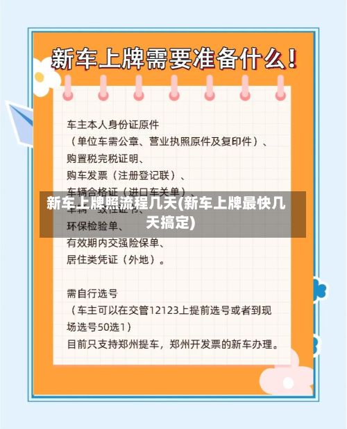 新车上牌照流程几天(新车上牌最快几天搞定)-第2张图片