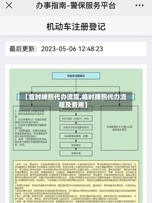 【临时牌照代办流程,临时牌照代办流程及费用】