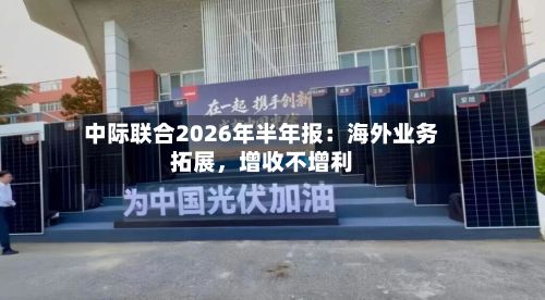 中际联合2026年半年报：海外业务拓展，增收不增利-第2张图片