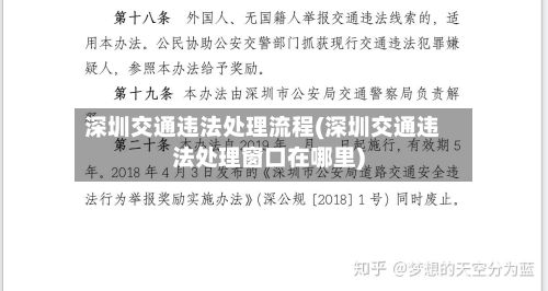 深圳交通违法处理流程(深圳交通违法处理窗口在哪里)-第3张图片