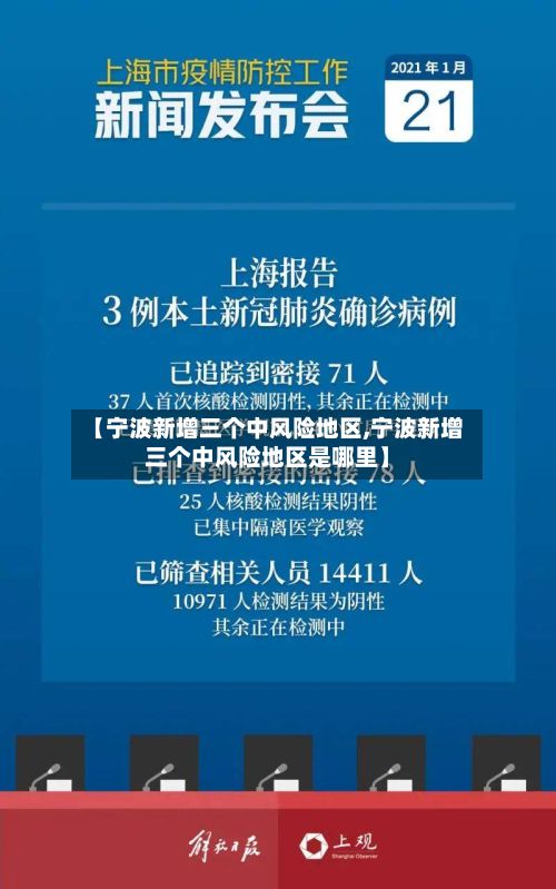 【宁波新增三个中风险地区,宁波新增三个中风险地区是哪里】