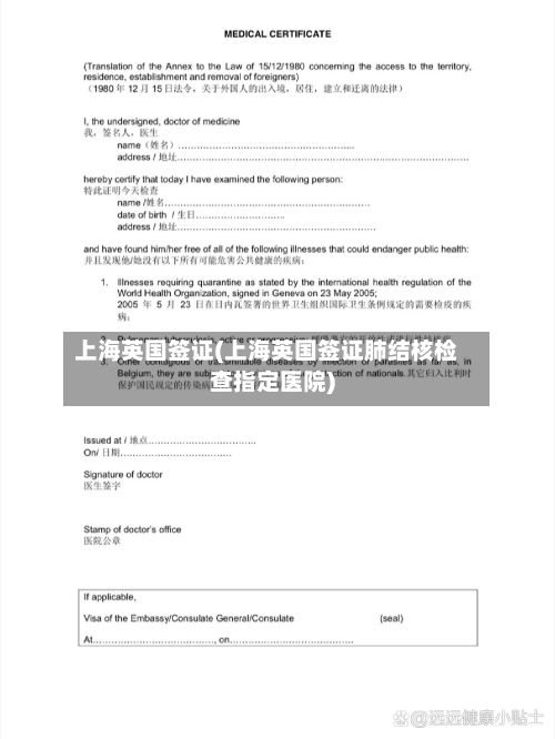 上海英国签证(上海英国签证肺结核检查指定医院)-第3张图片