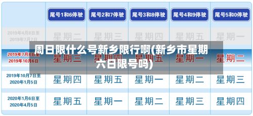周日限什么号新乡限行啊(新乡市星期六日限号吗)