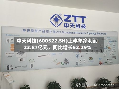 中天科技(600522.SH)上半年净利润23.87亿元,同比增长52.29%