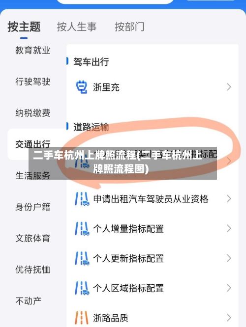 二手车杭州上牌照流程(二手车杭州上牌照流程图)-第2张图片