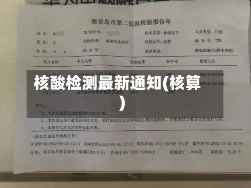 核酸检测最新通知(核算)