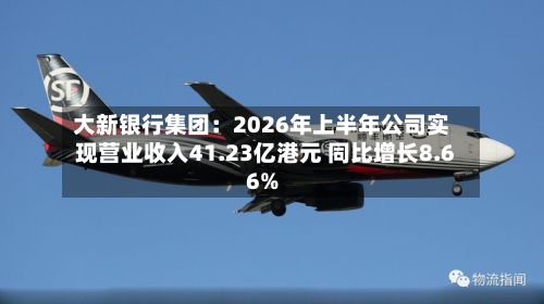 大新银行集团:2026年上半年公司实现营业收入41.23亿港元 同比增长8.66%