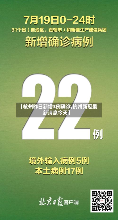 【杭州昨日新增3例确诊,杭州新冠最新消息今天】