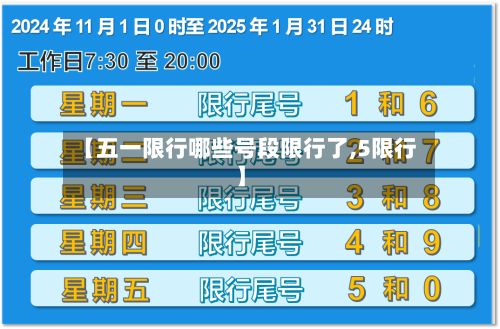 【五一限行哪些号段限行了,5限行】-第3张图片