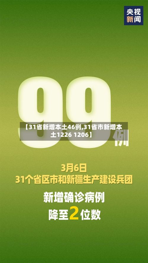 【31省新增本土46例,31省市新增本土1226 1206】